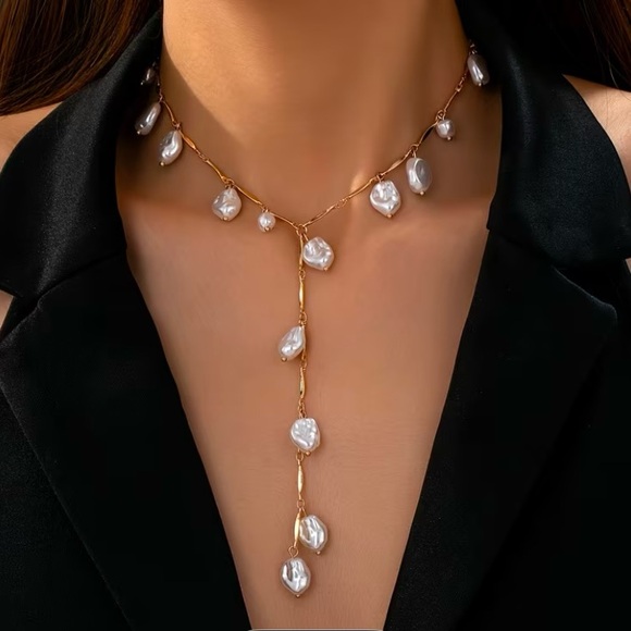Jewelry - Imitation Pearl Y-Shaped Necklace for Women